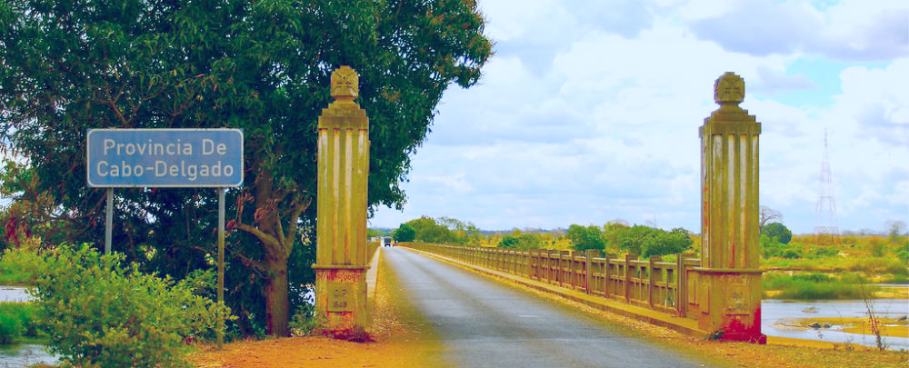 A sign on the border of Cabo Delgado province A sign on the border of Cabo Delgado province