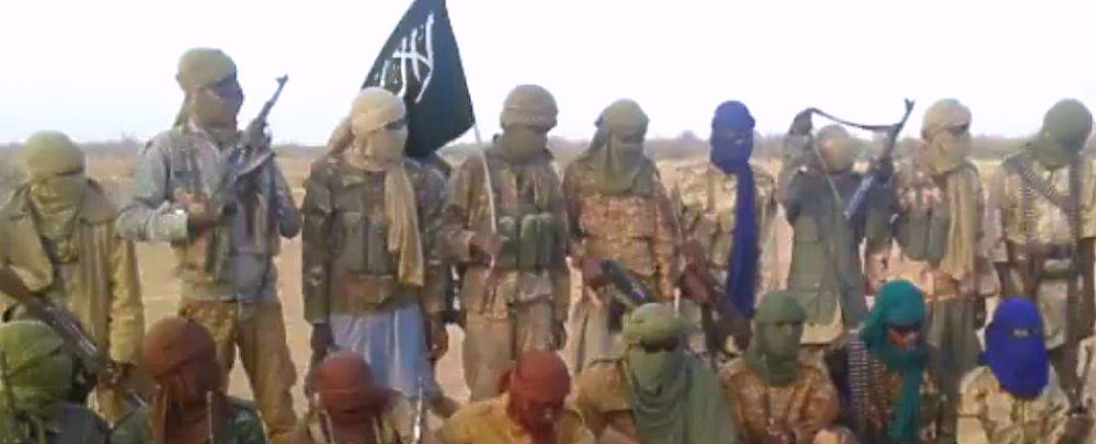 Ansaroul Islam militants in northern Burkina Faso, date unknown. (Image: Screen capture from video obtained by Héni Nsaibia from source in Mali) Ansaroul Islam militants in northern Burkina Faso, date unknown. (Image: Screen capture from video obtained by Héni Nsaibia from source in Mali)