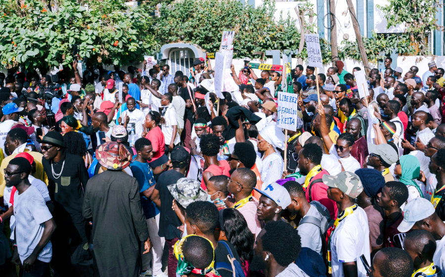 Opposition rally in Dakar, Senegal.